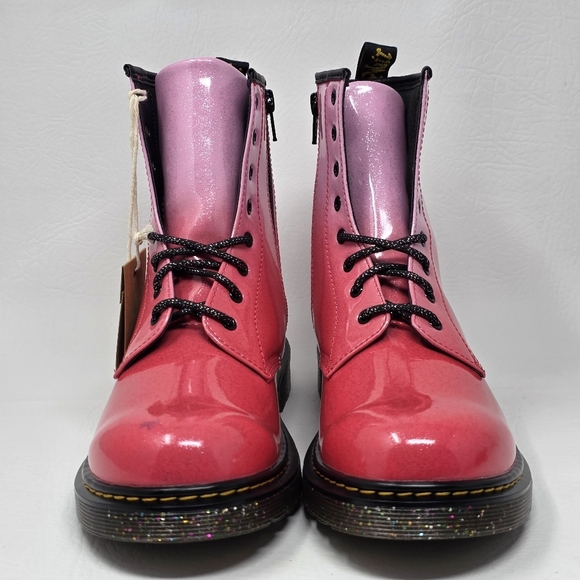 Dr. Martens 31405 Gradient Glitter Lace-up Zipper Boots Womens Size 7 Pink New - Picture 9 of 13